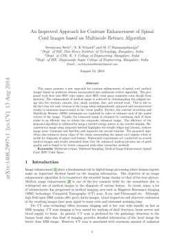 An Improved Approach for Contrast Enhancement of Spinal Cord Images
  based on Multiscale Retinex Algorithm