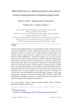 RMSE-ELM: Recursive Model based Selective Ensemble of Extreme Learning
  Machines for Robustness Improvement