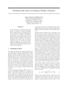 Prediction with Advice of Unknown Number of Experts