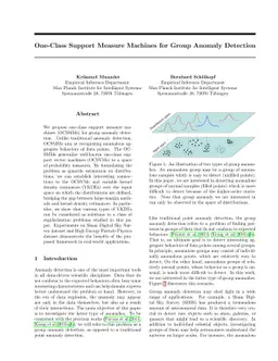 One-Class Support Measure Machines for Group Anomaly Detection