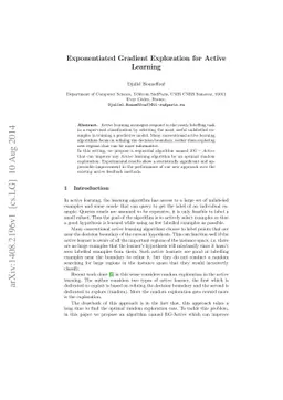 Exponentiated Gradient Exploration for Active Learning
