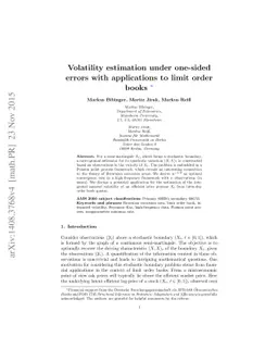 Volatility estimation under one-sided errors with applications to limit
  order books