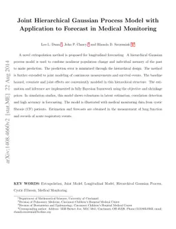 Joint Hierarchical Gaussian Process Model with Application to Forecast
  in Medical Monitoring