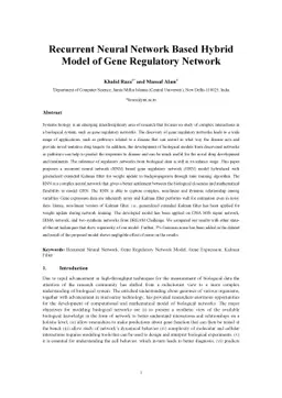 Recurrent Neural Network Based Hybrid Model of Gene Regulatory Network