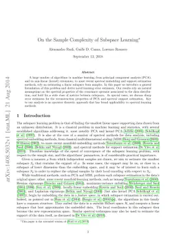 On the Sample Complexity of Subspace Learning