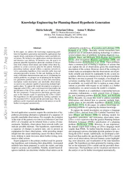 Knowledge Engineering for Planning-Based Hypothesis Generation