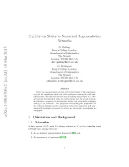 Equilibrium States in Numerical Argumentation Networks