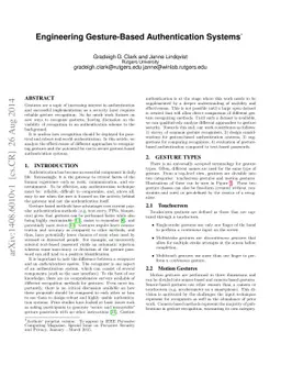 Engineering Gesture-Based Authentication Systems