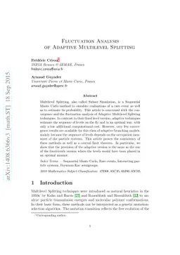 Fluctuation Analysis of Adaptive Multilevel Splitting