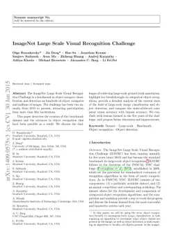 ImageNet Large Scale Visual Recognition Challenge