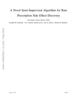 A Novel Semi-Supervised Algorithm for Rare Prescription Side Effect
  Discovery