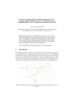 Feature Engineering for Map Matching of Low-Sampling-Rate GPS
  Trajectories in Road Network