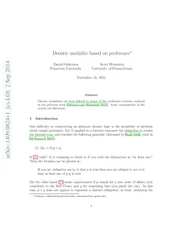 Deontic modality based on preference