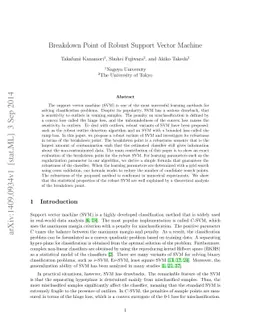 Breakdown Point of Robust Support Vector Machine