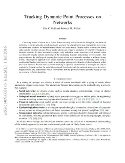 Tracking Dynamic Point Processes on Networks