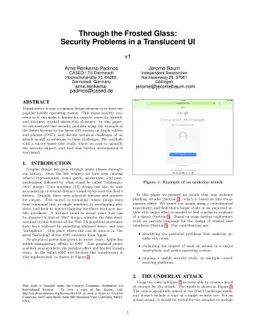 Through the Frosted Glass: Security Problems in a Translucent UI