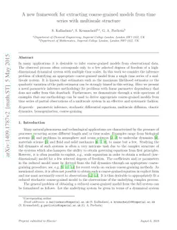 A new framework for extracting coarse-grained models from time series
  with multiscale structure