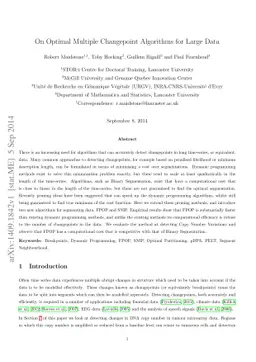 On Optimal Multiple Changepoint Algorithms for Large Data