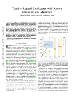 Tunably Rugged Landscapes with Known Maximum and Minimum