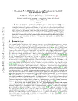 Quantum Key Distribution using Continuous-variable non-Gaussian States