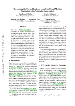 Overcoming the Curse of Sentence Length for Neural Machine Translation
  using Automatic Segmentation