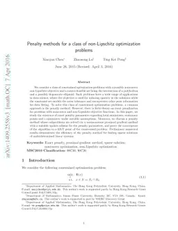 Penalty methods for a class of non-Lipschitz optimization problems