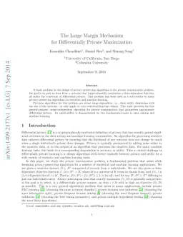 The Large Margin Mechanism for Differentially Private Maximization