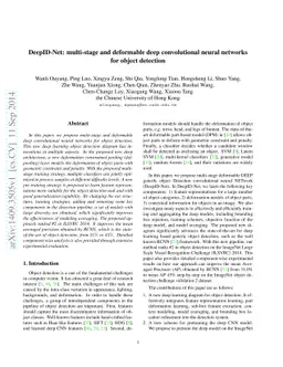 DeepID-Net: multi-stage and deformable deep convolutional neural
  networks for object detection