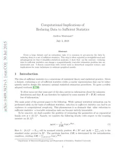 Computational Implications of Reducing Data to Sufficient Statistics