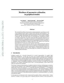 Hardness of parameter estimation in graphical models