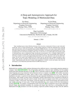 A Deep and Autoregressive Approach for Topic Modeling of Multimodal Data