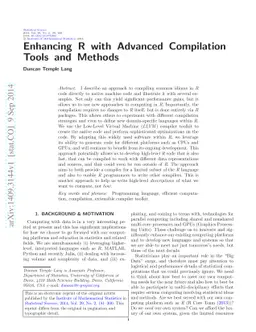 Enhancing R with Advanced Compilation Tools and Methods
