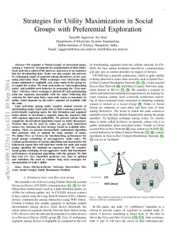 Strategies for Utility Maximization in Social Groups with Preferential
  Exploration