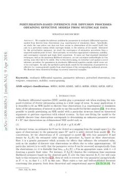 Perturbation-based inference for diffusion processes: Obtaining
  effective models from multiscale data