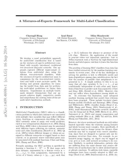A Mixtures-of-Experts Framework for Multi-Label Classification