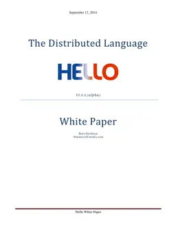 The distributed Language Hello White Paper
