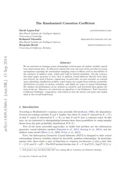 The Randomized Causation Coefficient