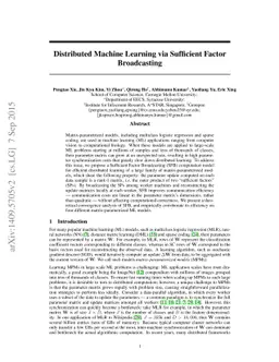 Distributed Machine Learning via Sufficient Factor Broadcasting