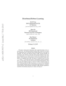 Distributed Robust Learning