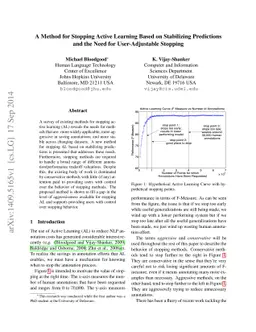 A Method for Stopping Active Learning Based on Stabilizing Predictions
  and the Need for User-Adjustable Stopping