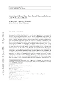 Model-based Kernel Sum Rule: Kernel Bayesian Inference with
  Probabilistic Models