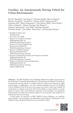 Caroline: An Autonomously Driving Vehicle for Urban Environments