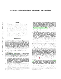 A Concept Learning Approach to Multisensory Object Perception