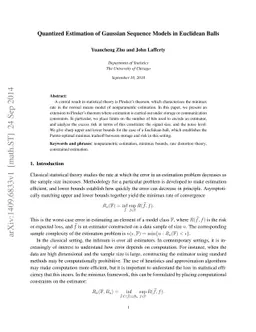 Quantized Estimation of Gaussian Sequence Models in Euclidean Balls