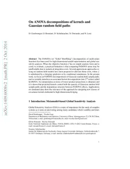 On ANOVA decompositions of kernels and Gaussian random field paths