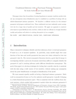 Conditional Inference with a Functional Nuisance Parameter