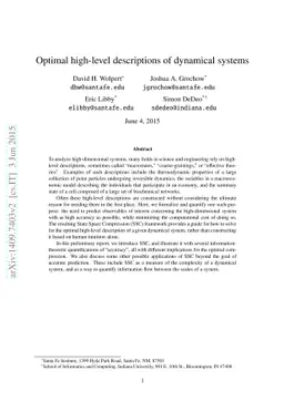 Optimal high-level descriptions of dynamical systems