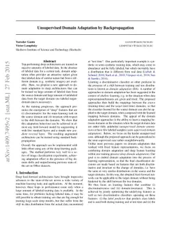 Unsupervised Domain Adaptation by Backpropagation