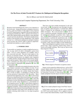On The Power of Joint Wavelet-DCT Features for Multispectral Palmprint
  Recognition