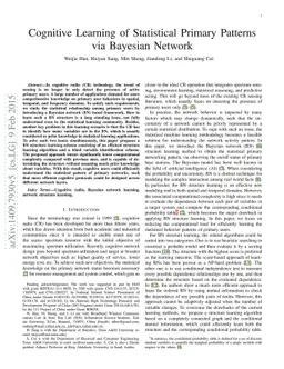 Cognitive Learning of Statistical Primary Patterns via Bayesian Network